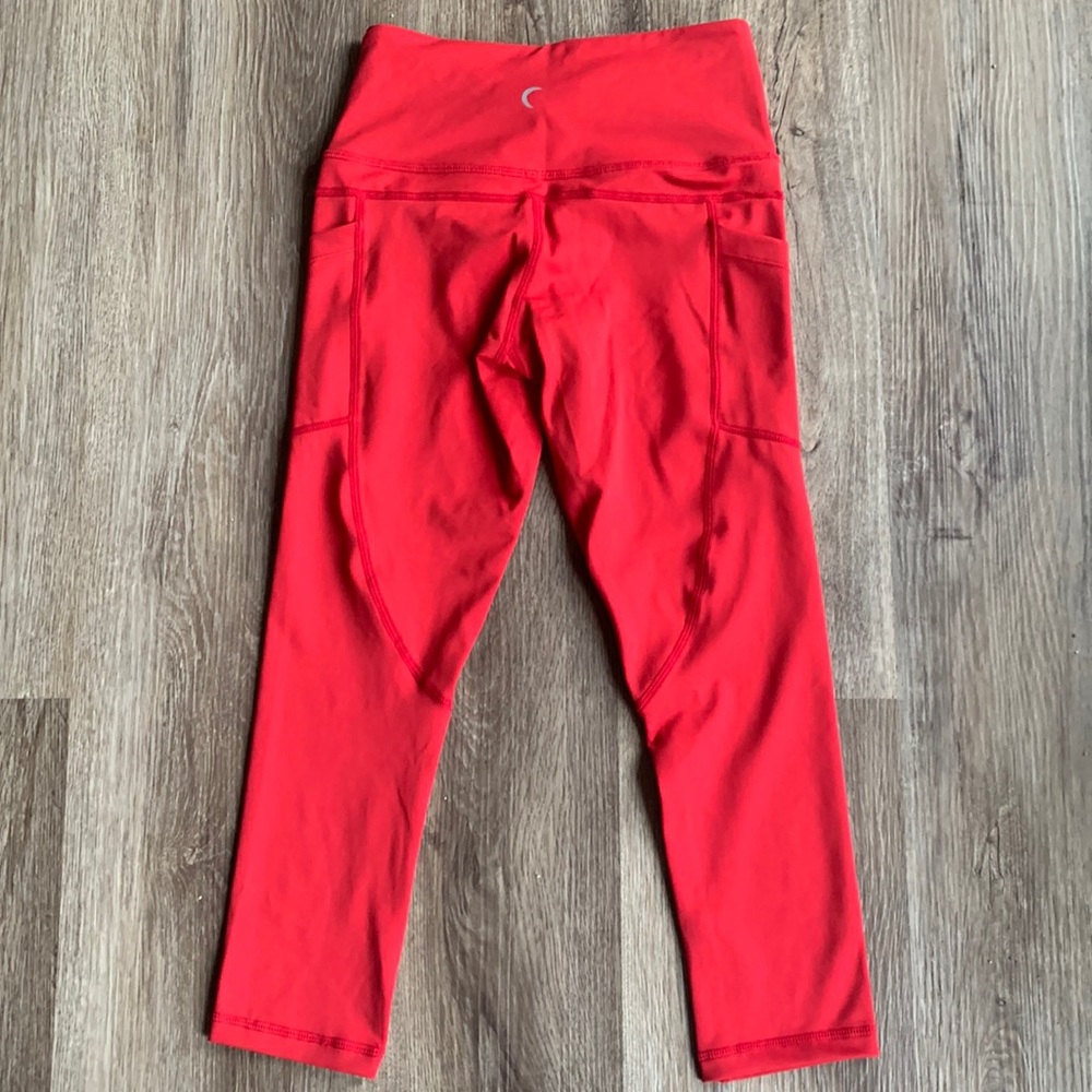 Red ZYIA leggings with pockets